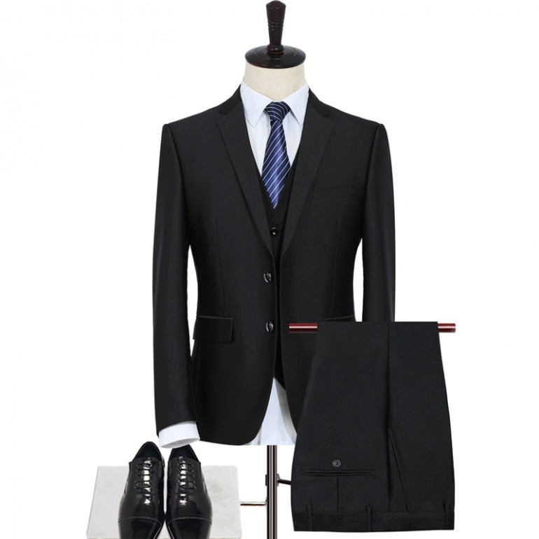 Noir - Black Custom Suit - Suitably - Australian Tailor-Made Suits